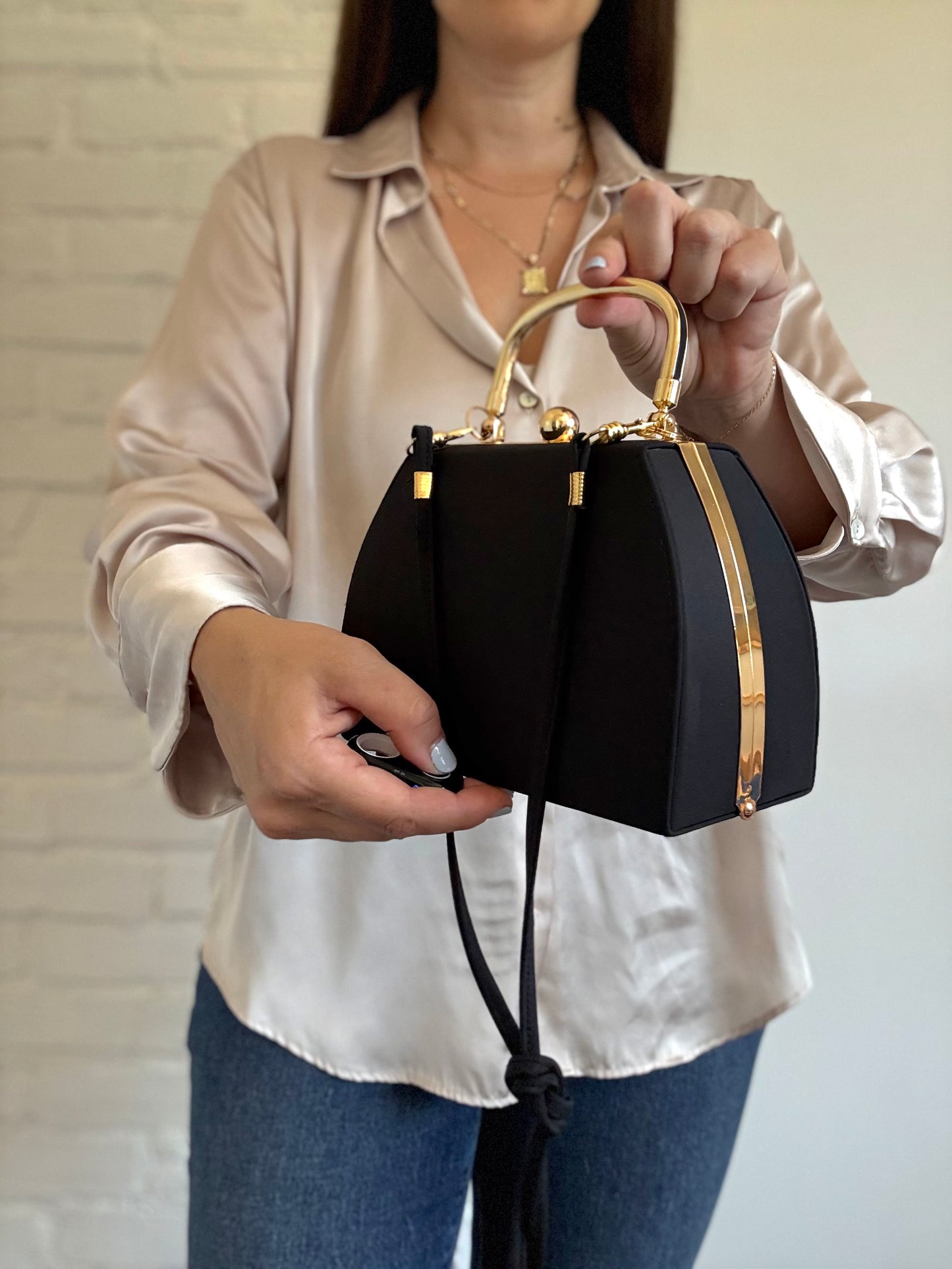 Satin Structured Purse