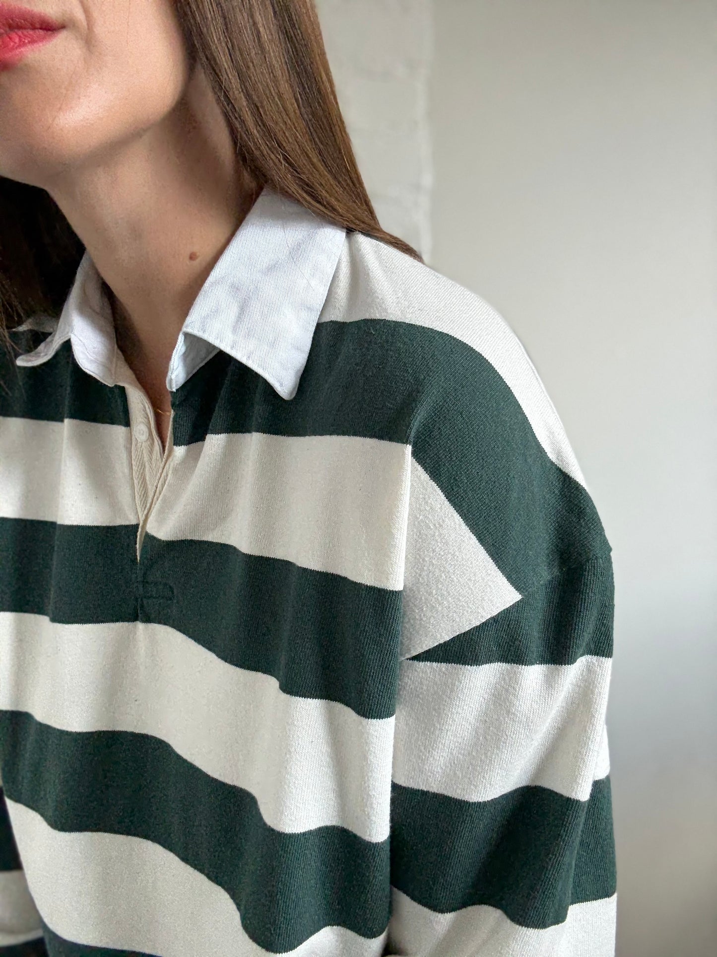 Oak + Fort Rugby Shirt - Size S (Oversized)