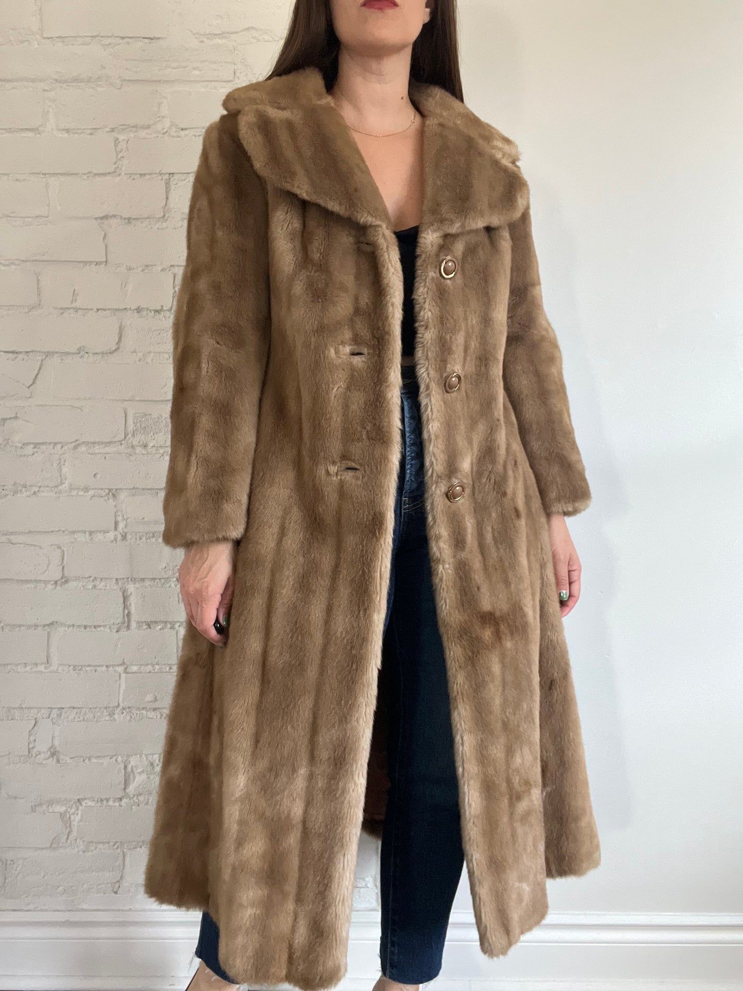 Vintage Faux Fur Jacket - S/M