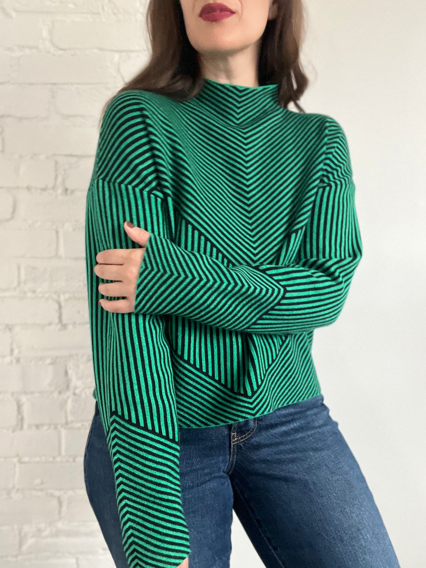 Festive Mock Neck Sweater - XL