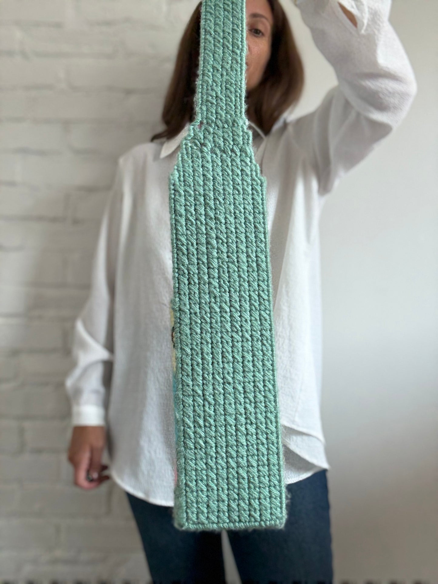 Crochet Floral Laptop Bag