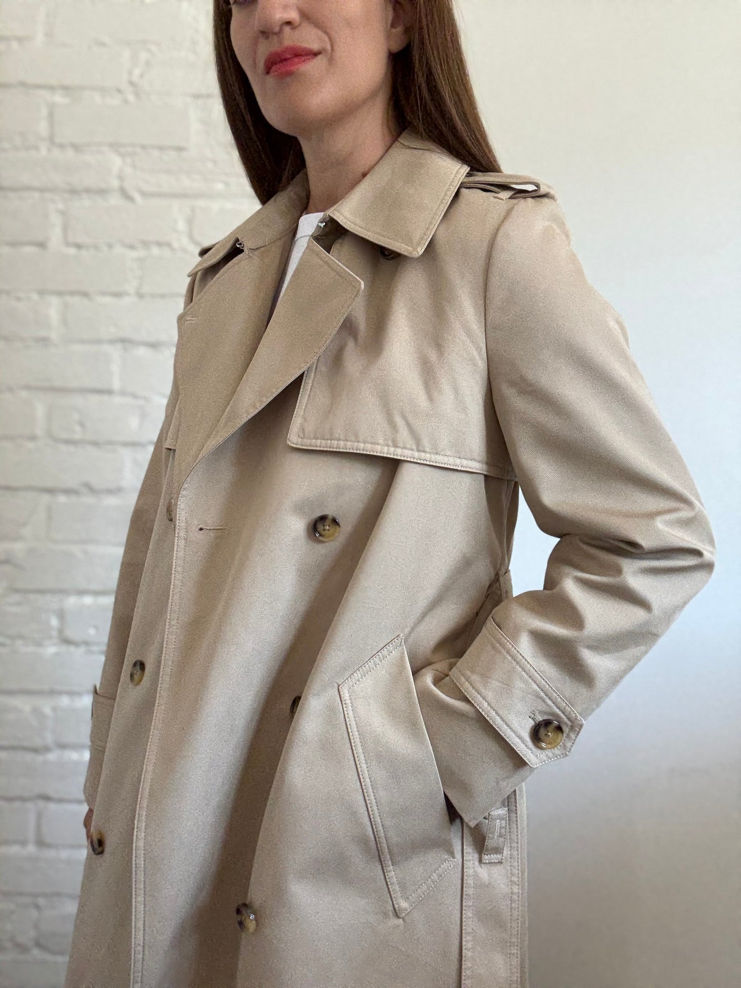 MANGO Trench Coat with Belt - Size M