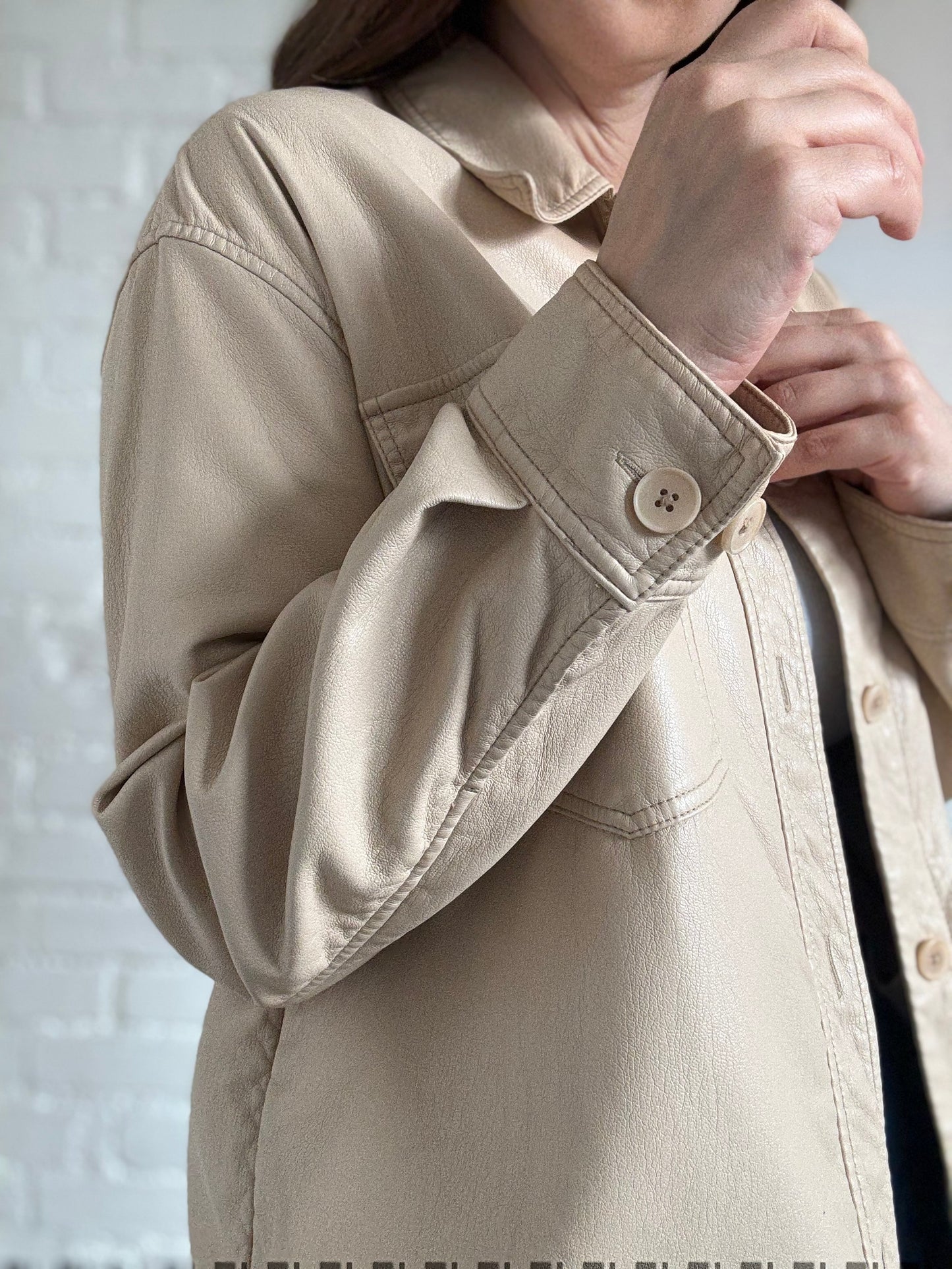 Wilfred Ganna Vegan Leather Shirt - Sz. L