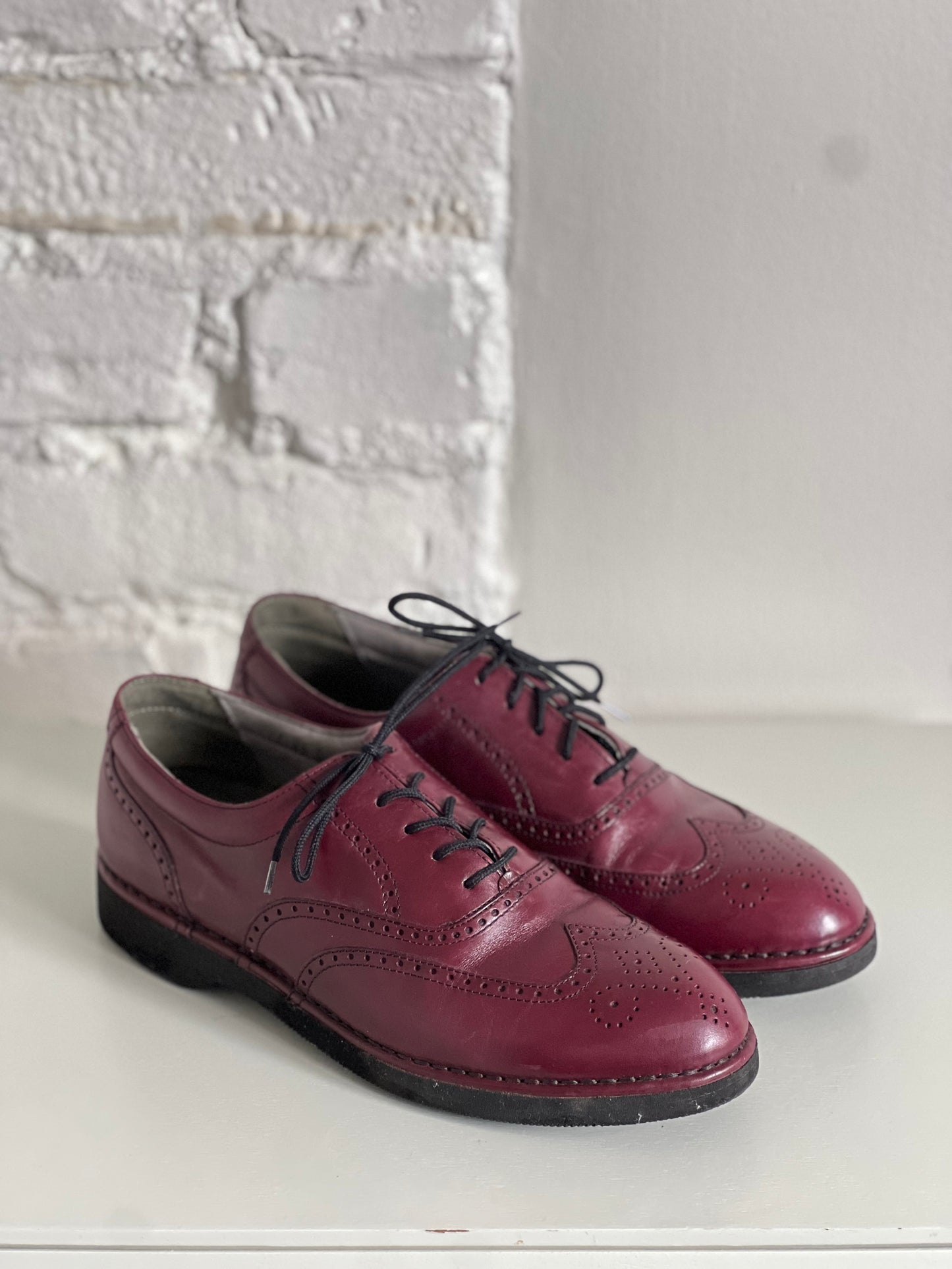 Burgundy Wine Vibram Leather Shoes - Size 9M