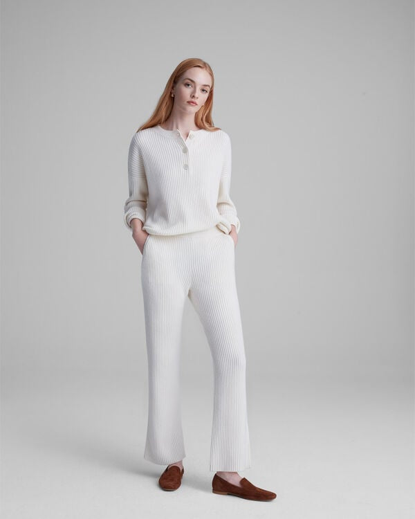 New Cashmere Henley Sweater - L