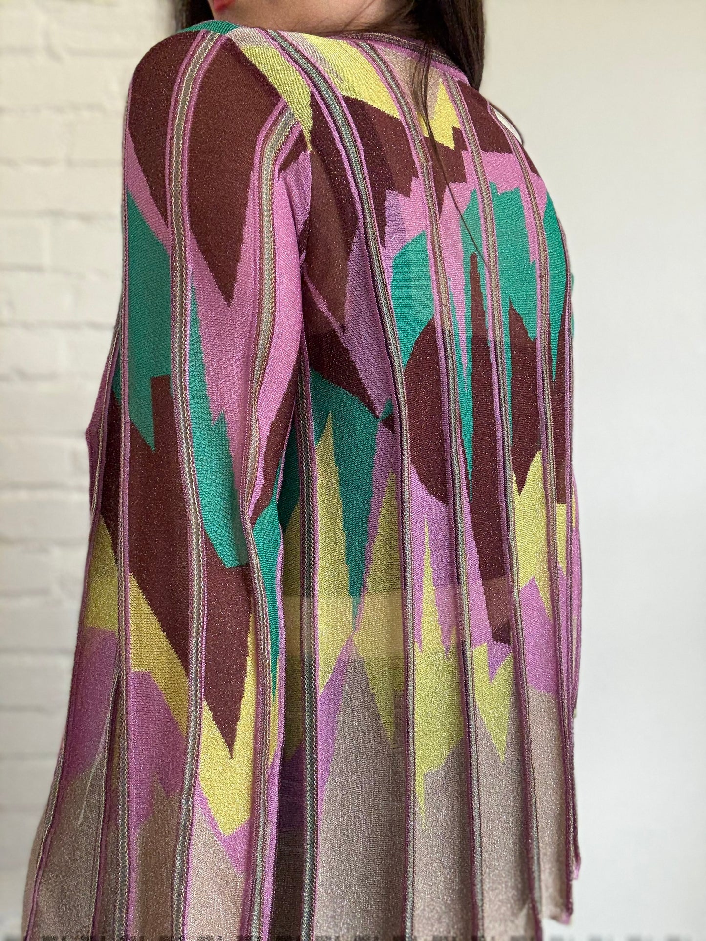 Metallic Abstract Cardigan - Size M/L