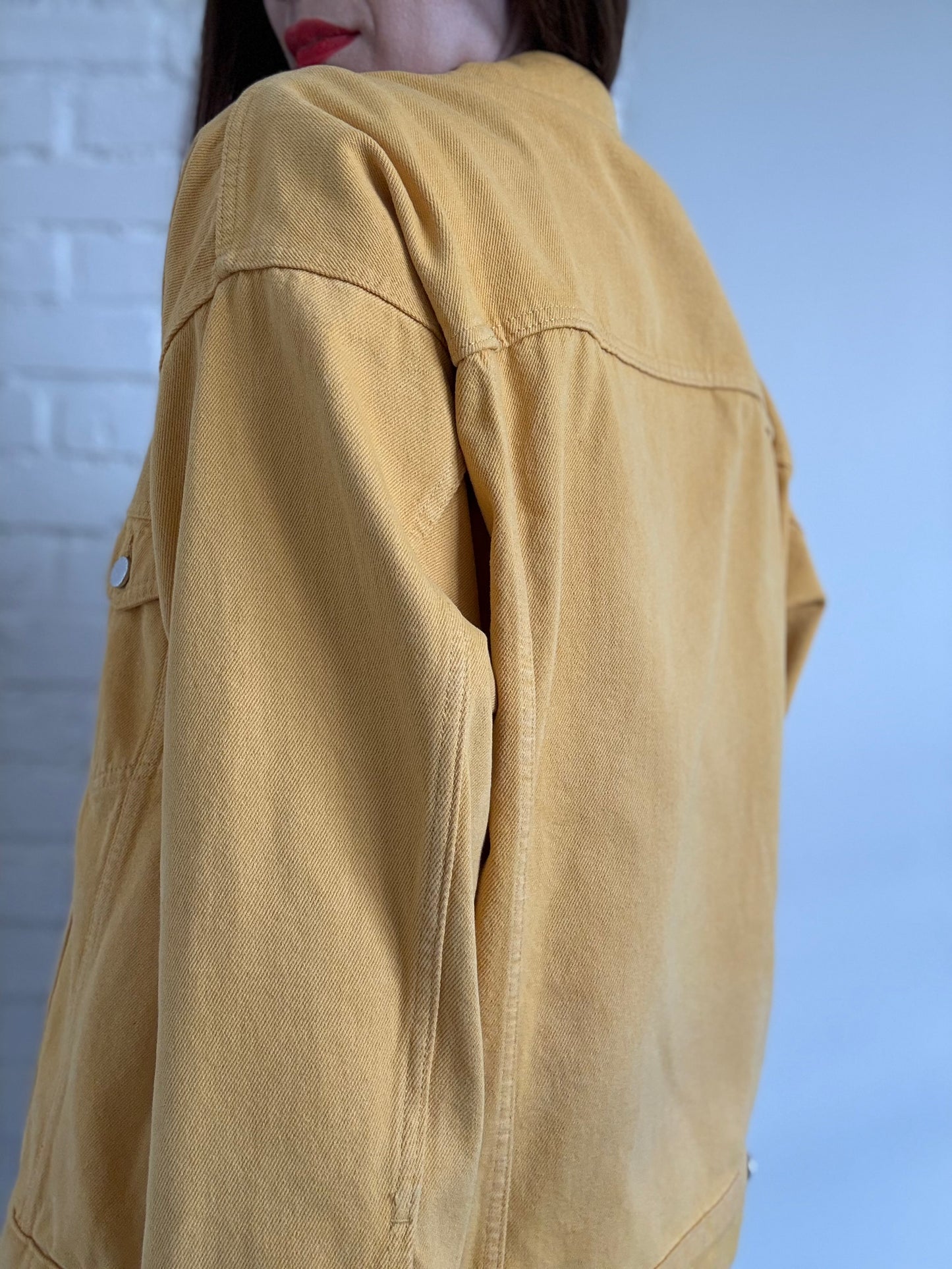 Mustard Yellow Denim Jacket - Sz. M