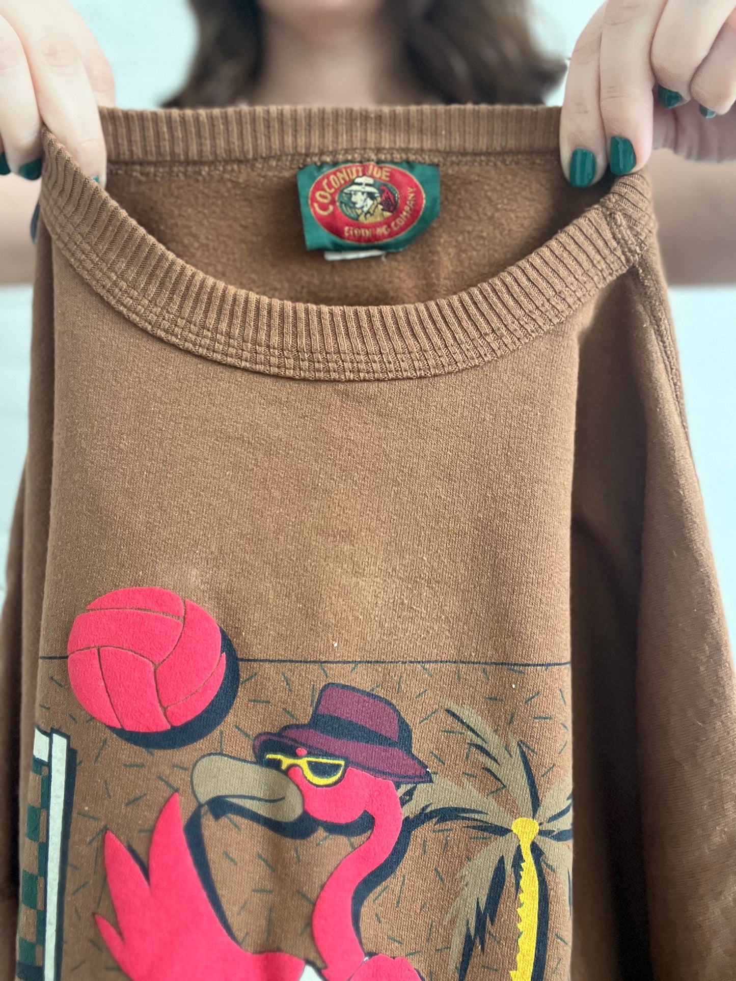 Rare Coconut Joe Flamingo Sweater - Size XL