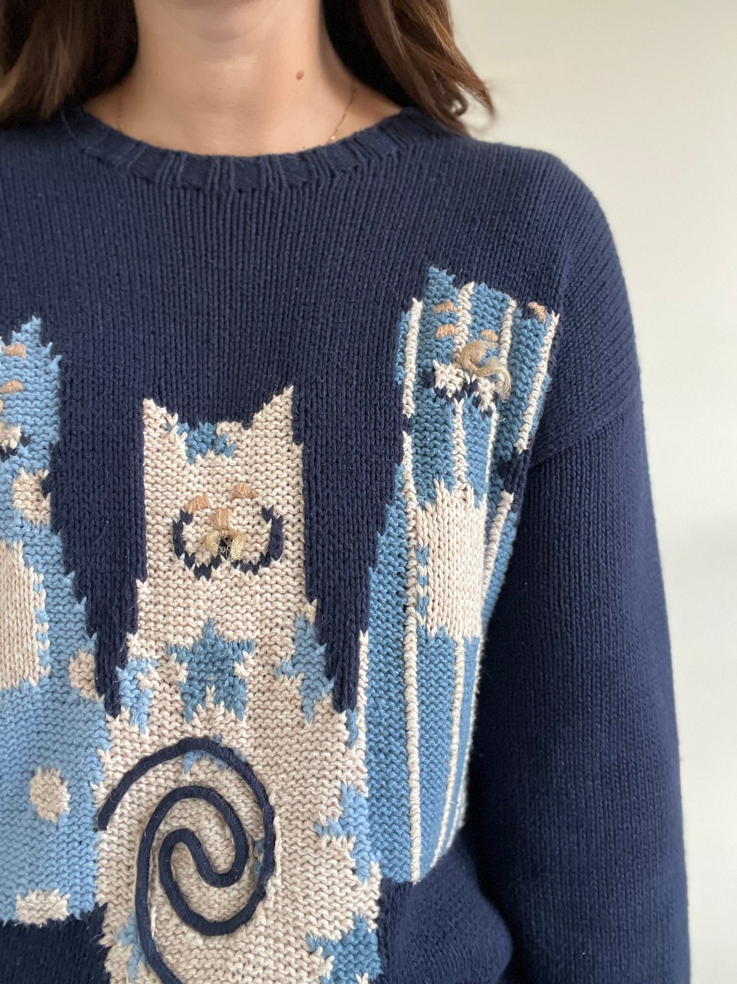 The Cats Meow Knit Sweater - Size M