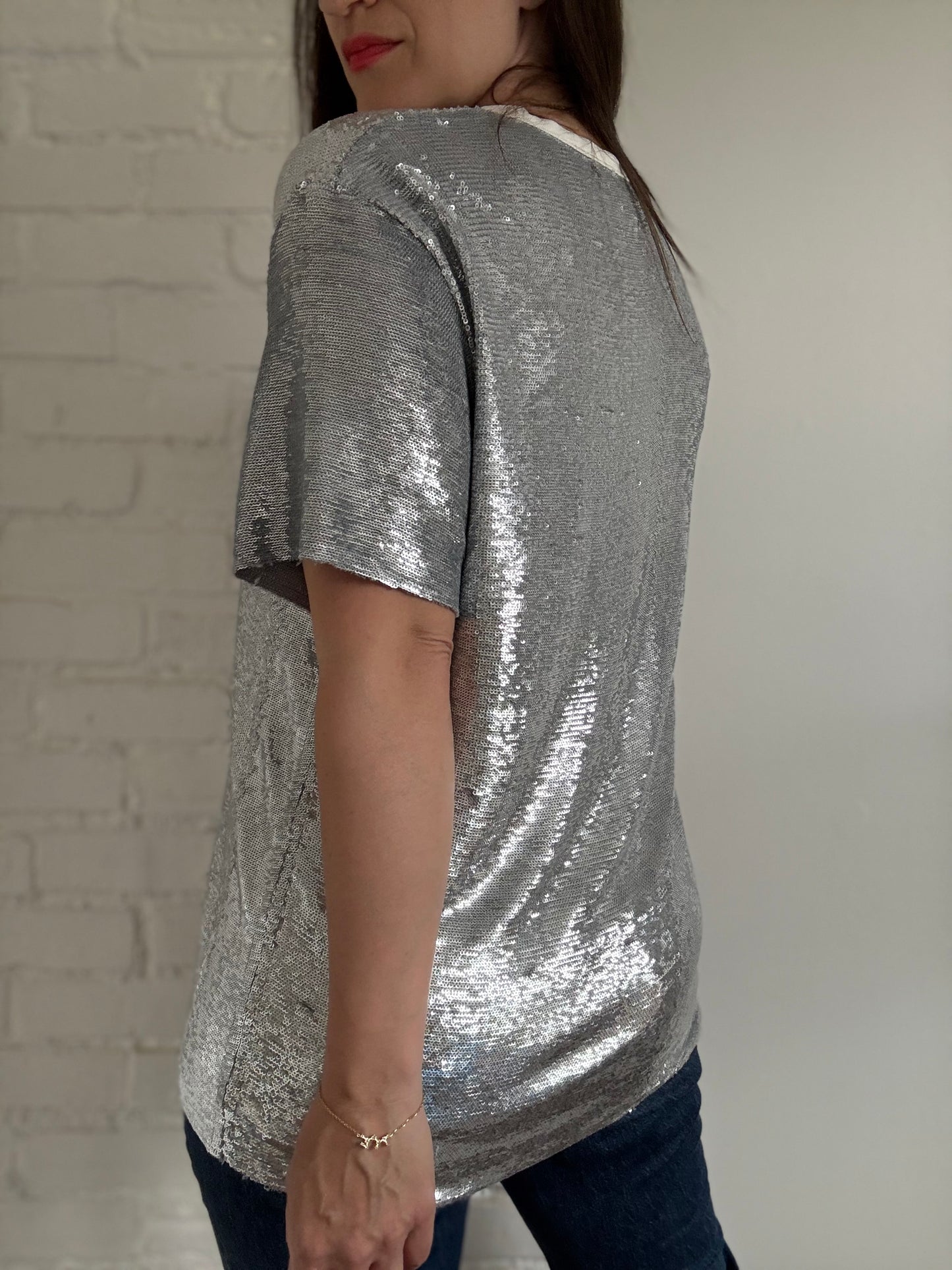 IRO Paris Sequin T-Shirt - Size S/M (Oversized)
