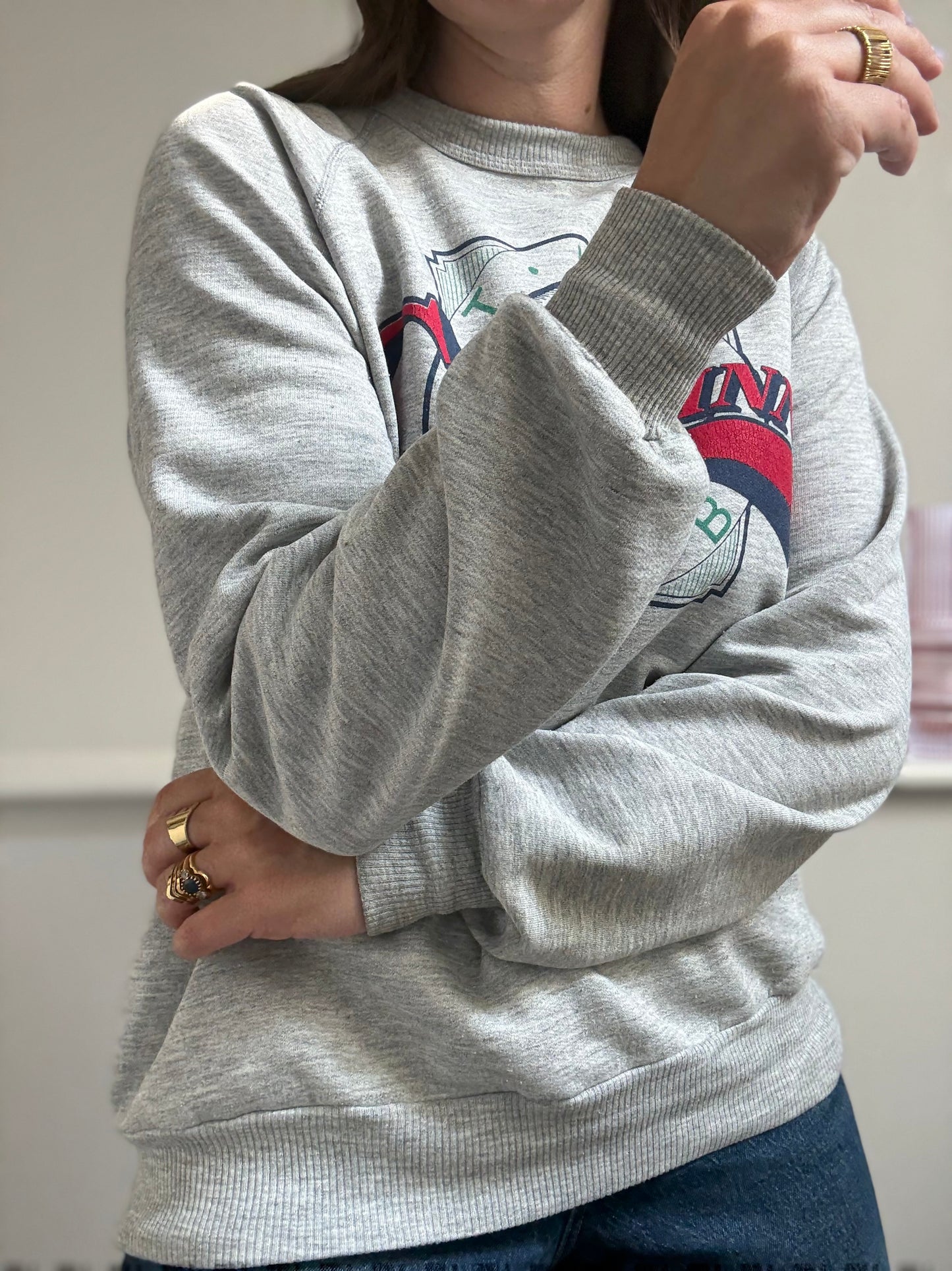 90s Cotton Ginny Graphic Sweater - Size L