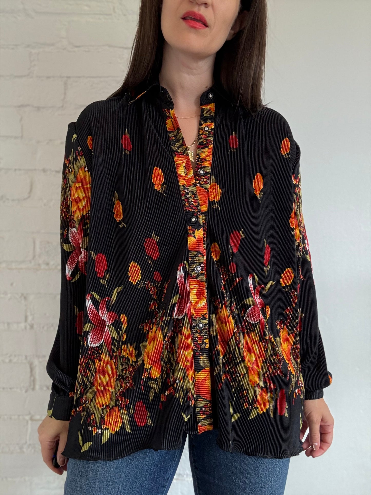 Romantic Plisse Shirt - Size XL