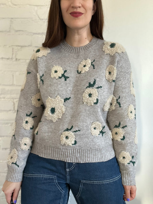 Flower Cloud Sweater - L