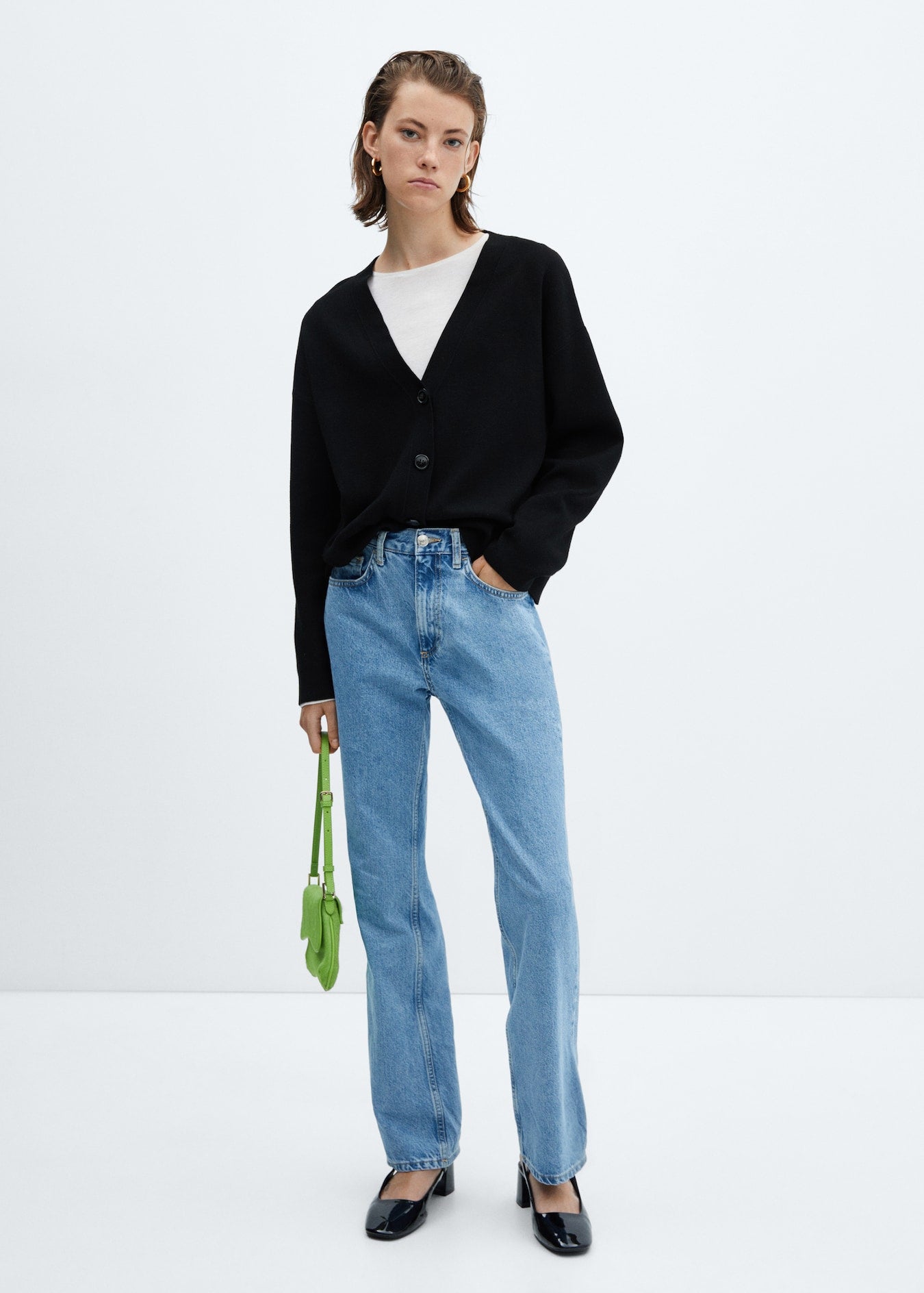 Mango Button Knit Cardigan - Size S
