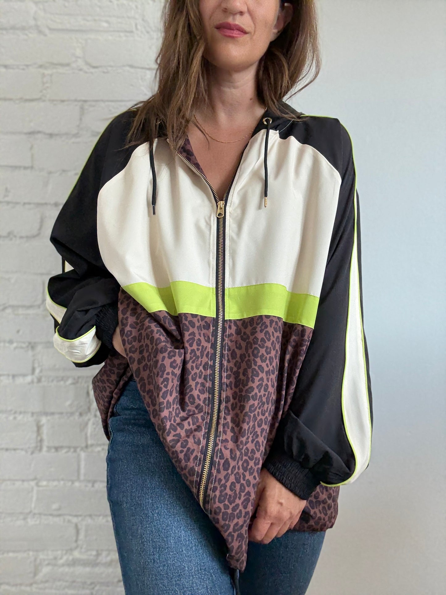 Never Fully Dressed Leopard Windbreaker - Size 20