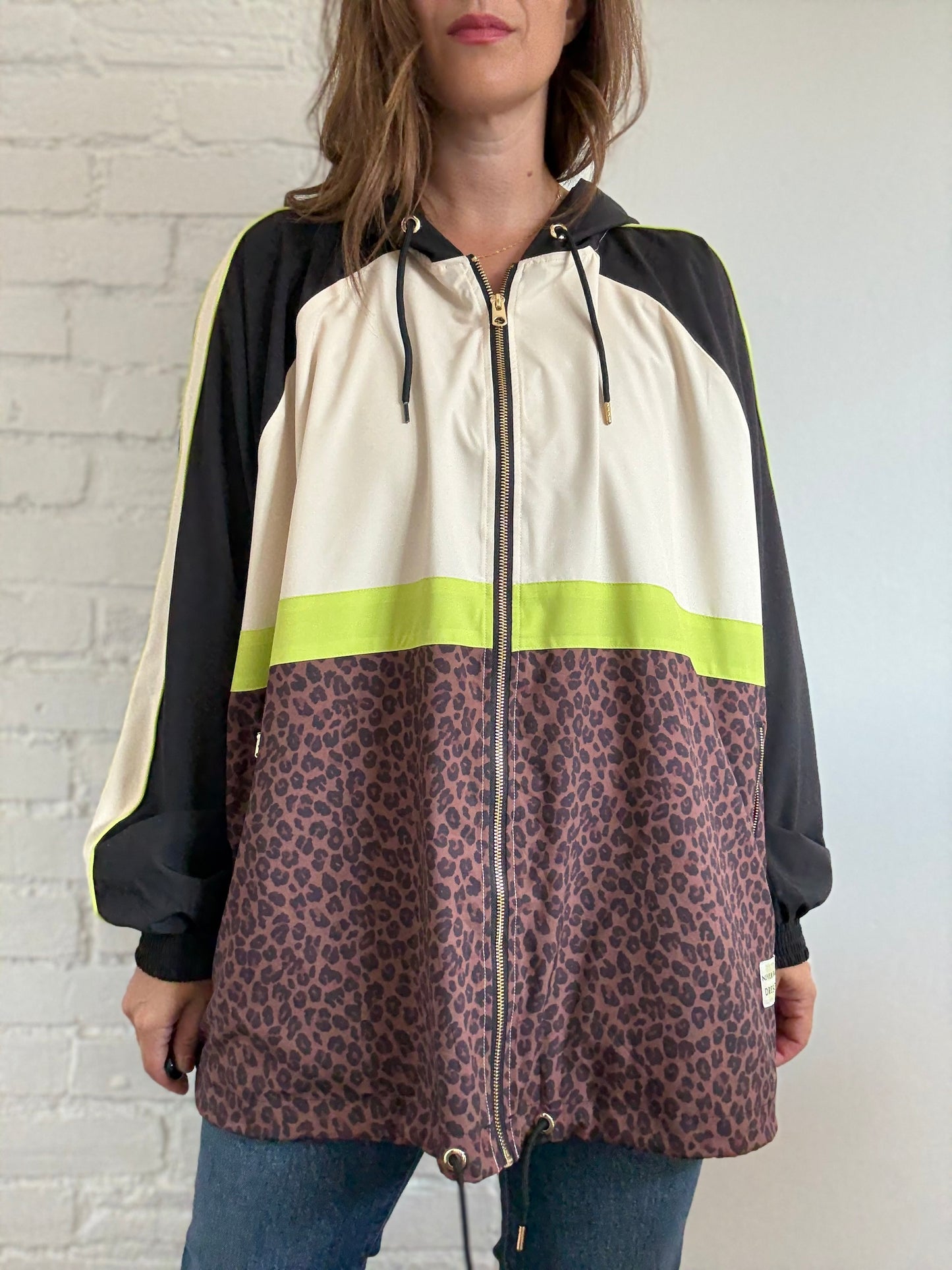 Never Fully Dressed Leopard Windbreaker - Size 20