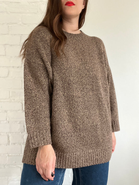 Oversized Chocolate Brown Sweater - S (Very Oversized)
