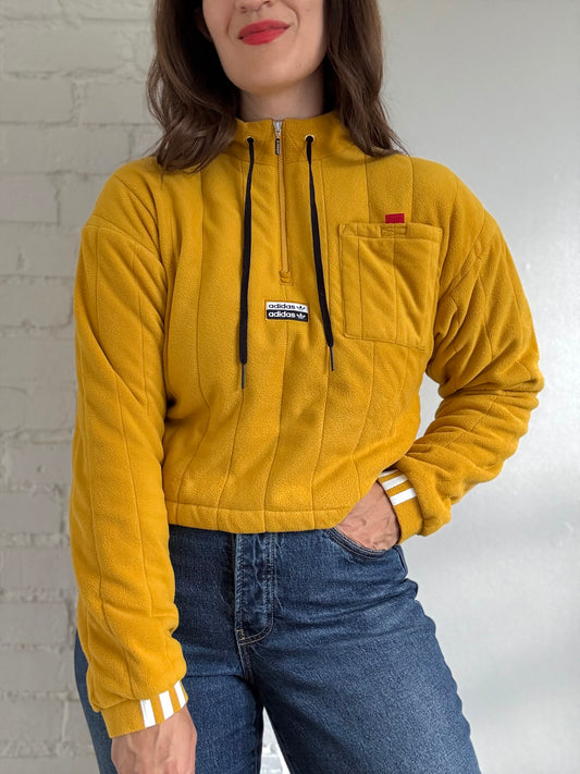 Adidas Ryv Quarter Zip Fleece - Size S