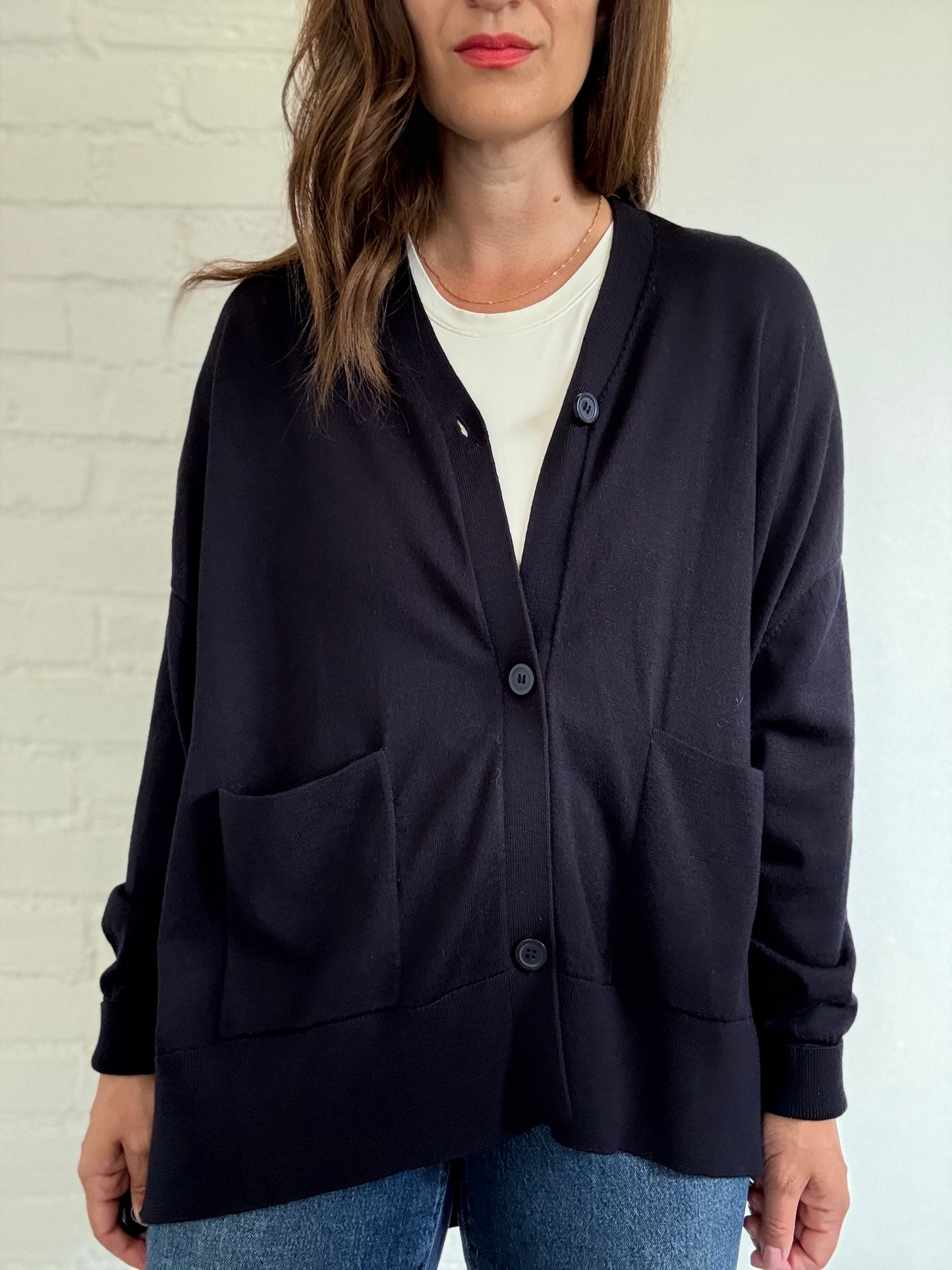 COS Draped Back Cardigan - Size M