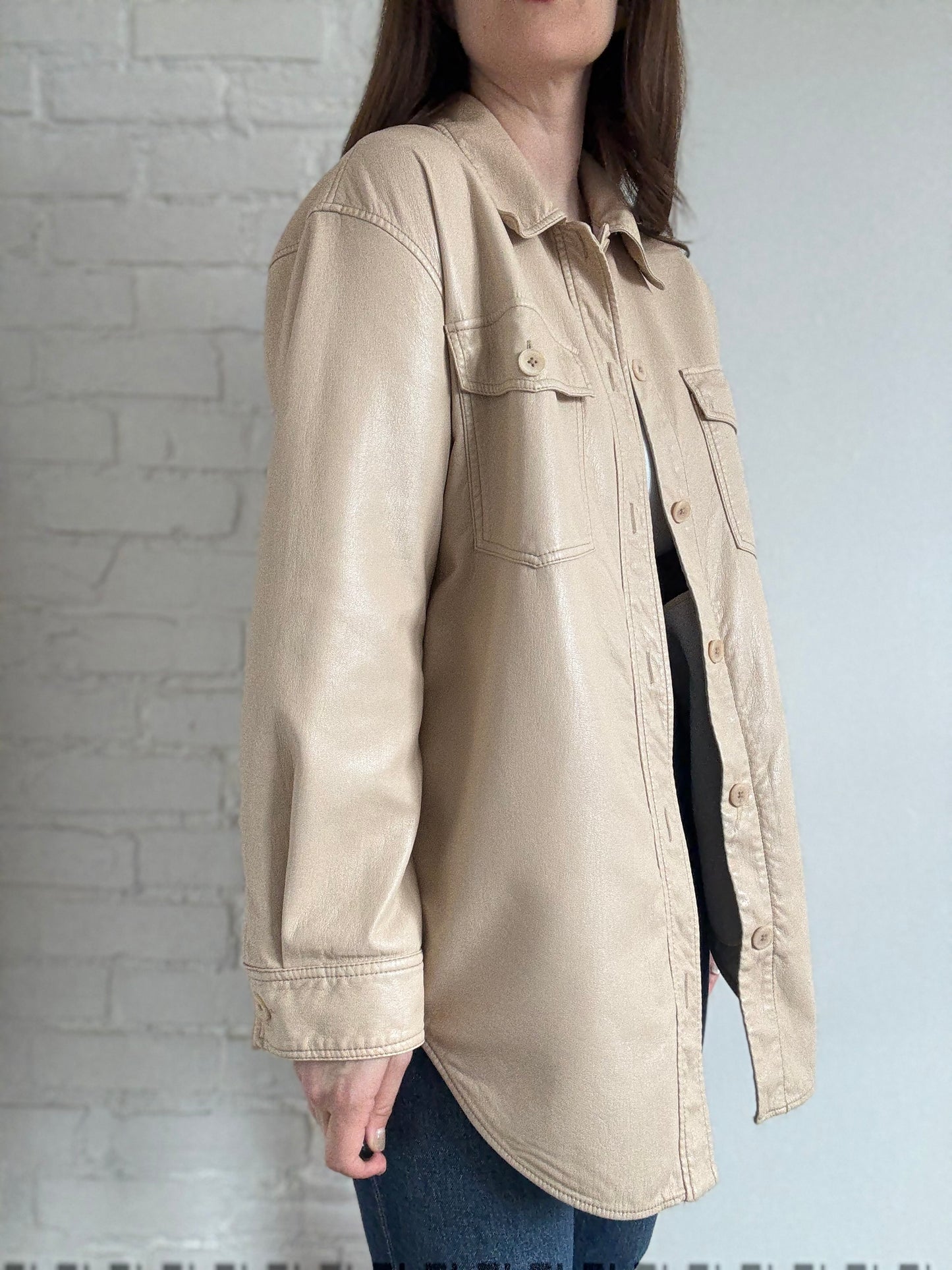 Wilfred Ganna Vegan Leather Shirt - Sz. L