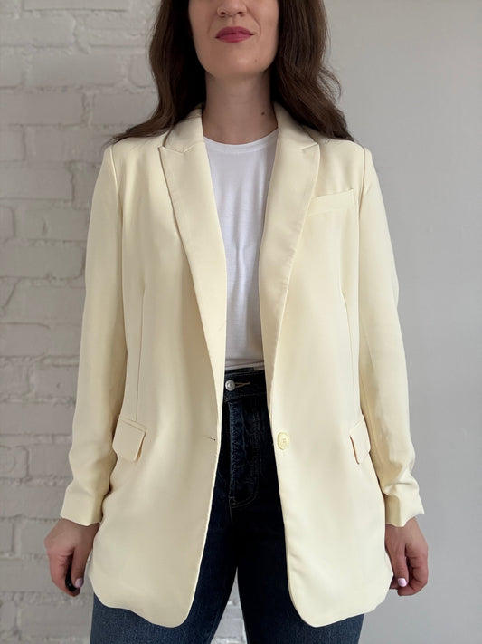 Butter Yellow Long Blazer - Sz.L