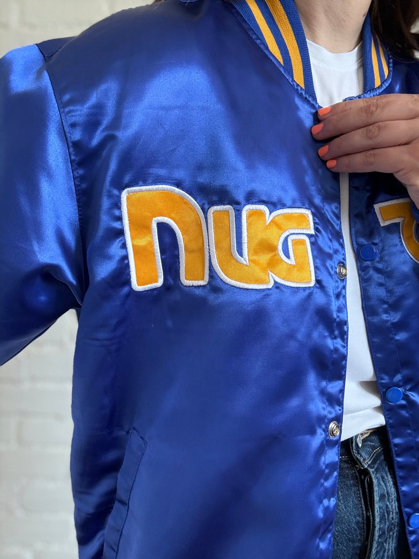 Vintage NBA Nuggets Satin Bomber - Sz. M/L