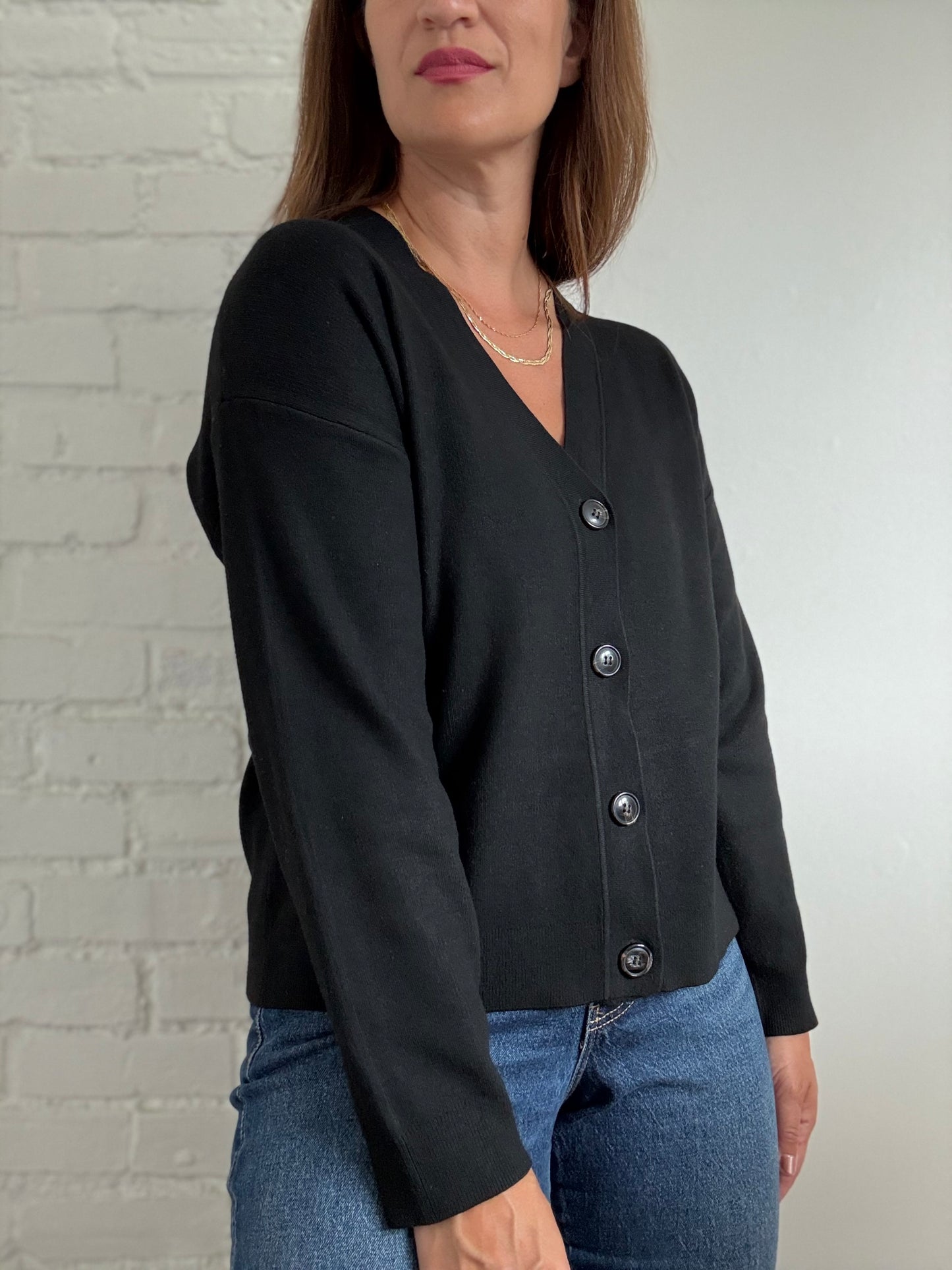 Mango Button Knit Cardigan - Size S