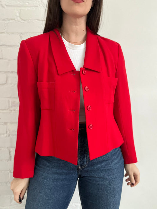 Red Vintage Blazer - L/XL or 14