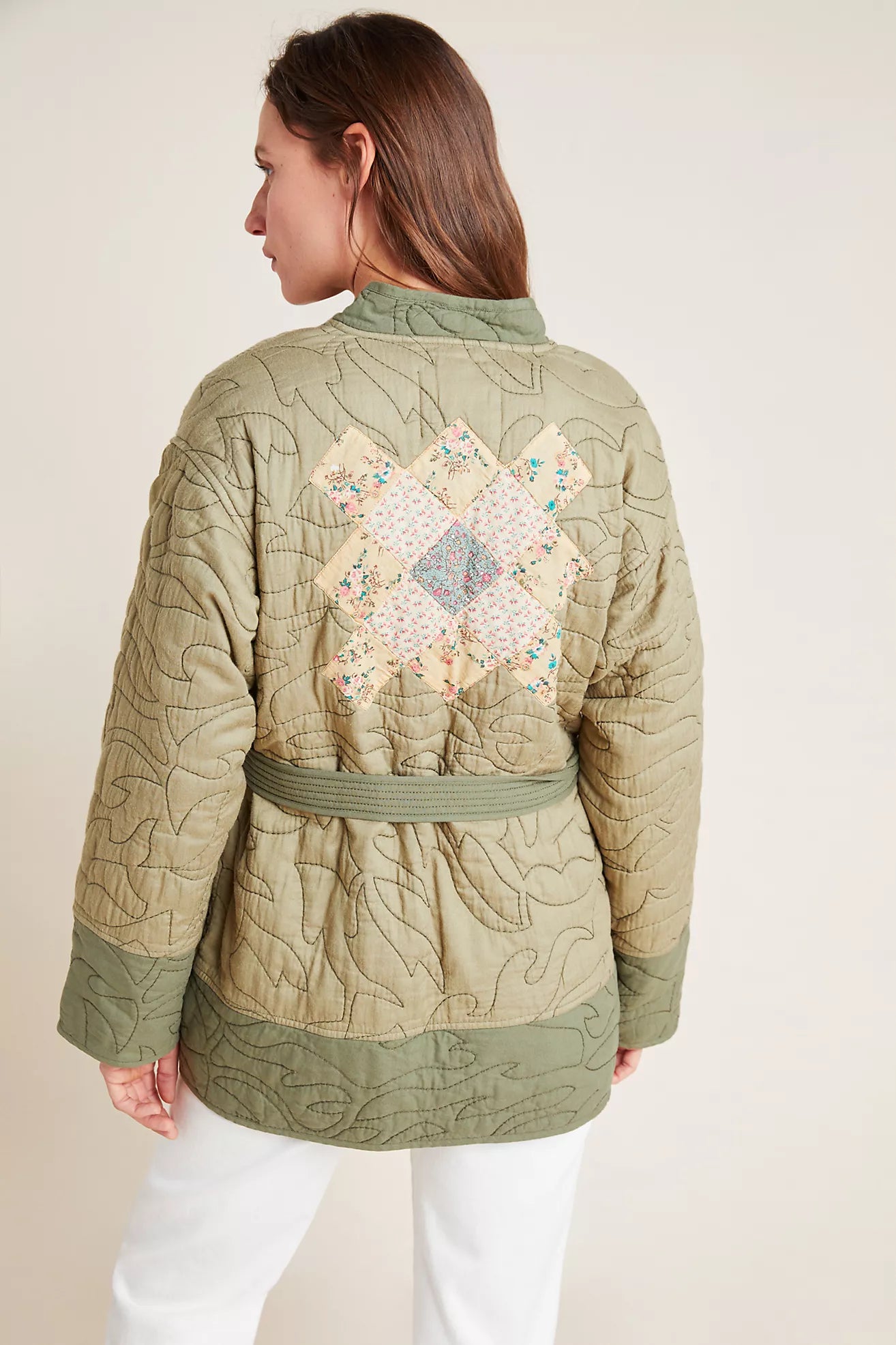 Anthro Quilted Patchwork Jacket - Size XL
