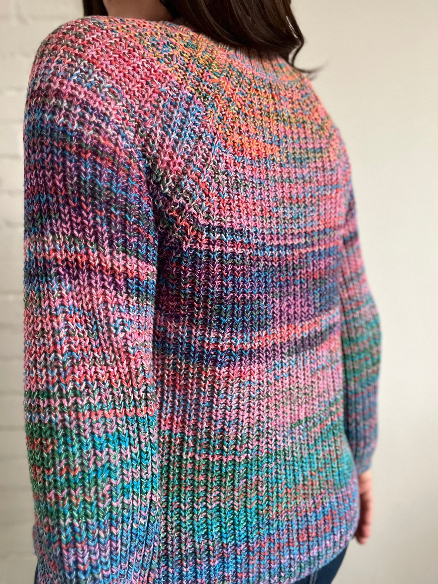 Rainbow Marled Sweater - Size XS (Oversized)