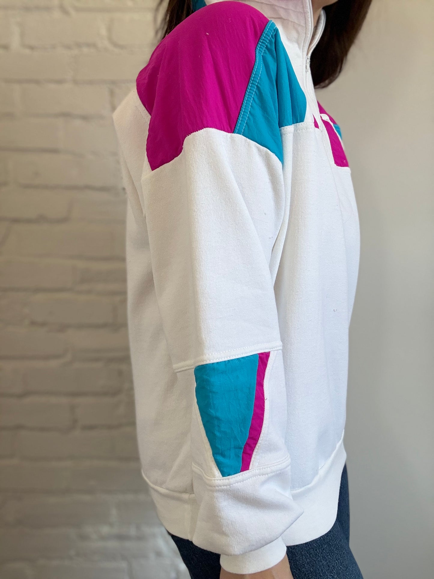 Retro Whistler Quarter Zip Sweater - Size L