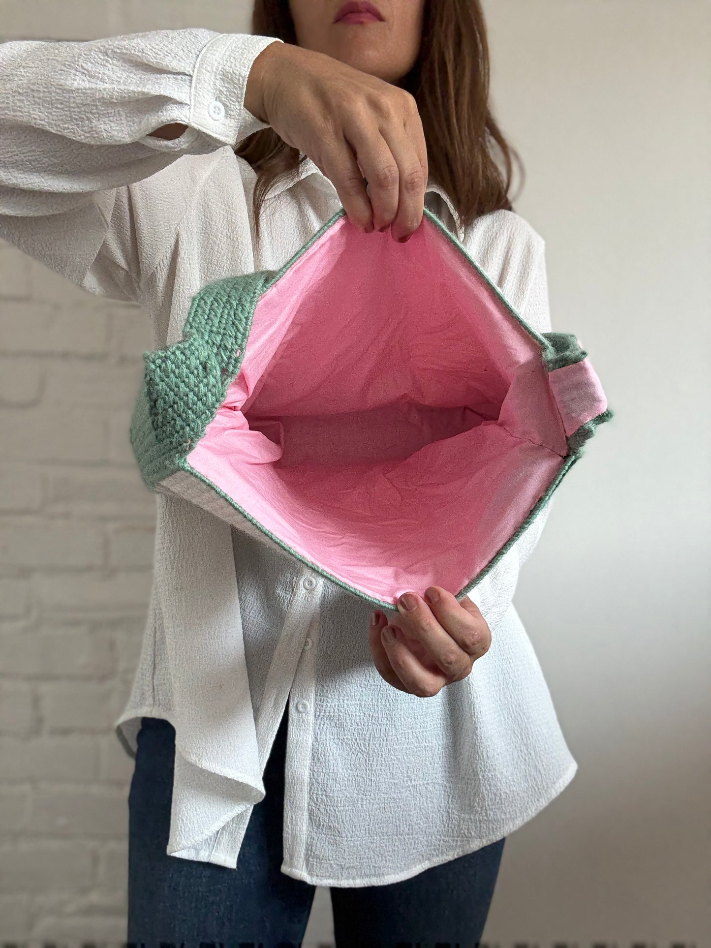 Crochet Floral Laptop Bag