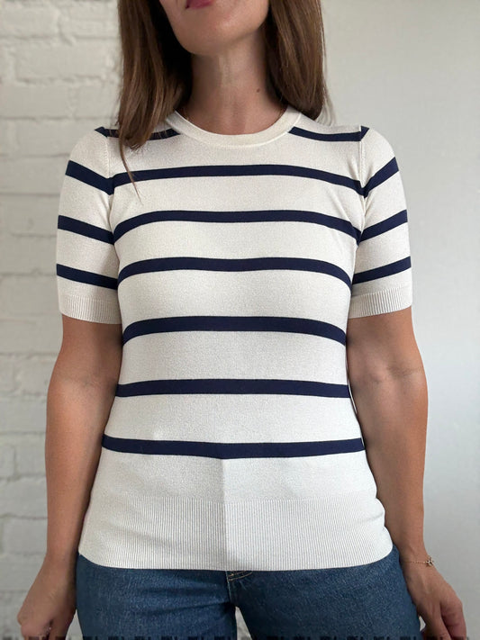 Striped Knit Top - Size S