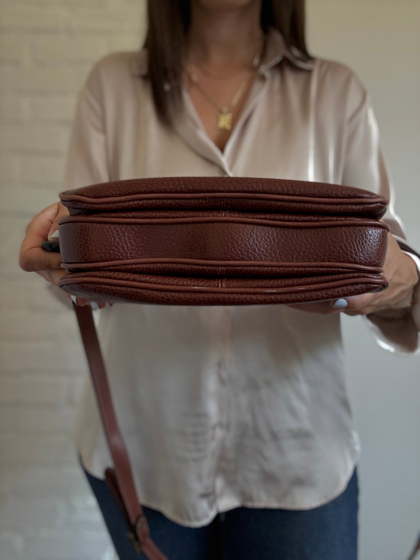 Camera Crossbody Faux Leather Purse
