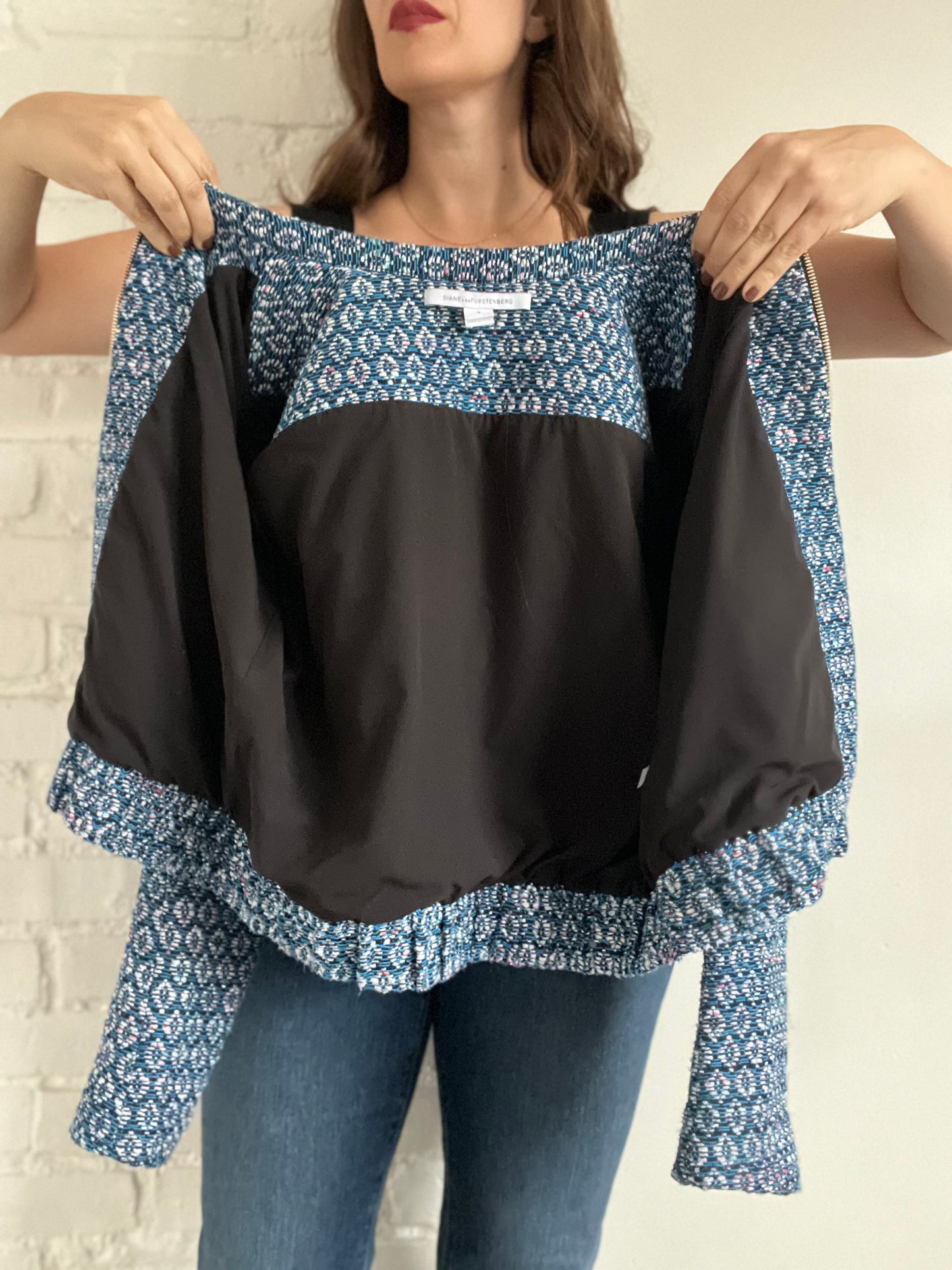 DVF Tweed Bomber Jacket - Sz. 8