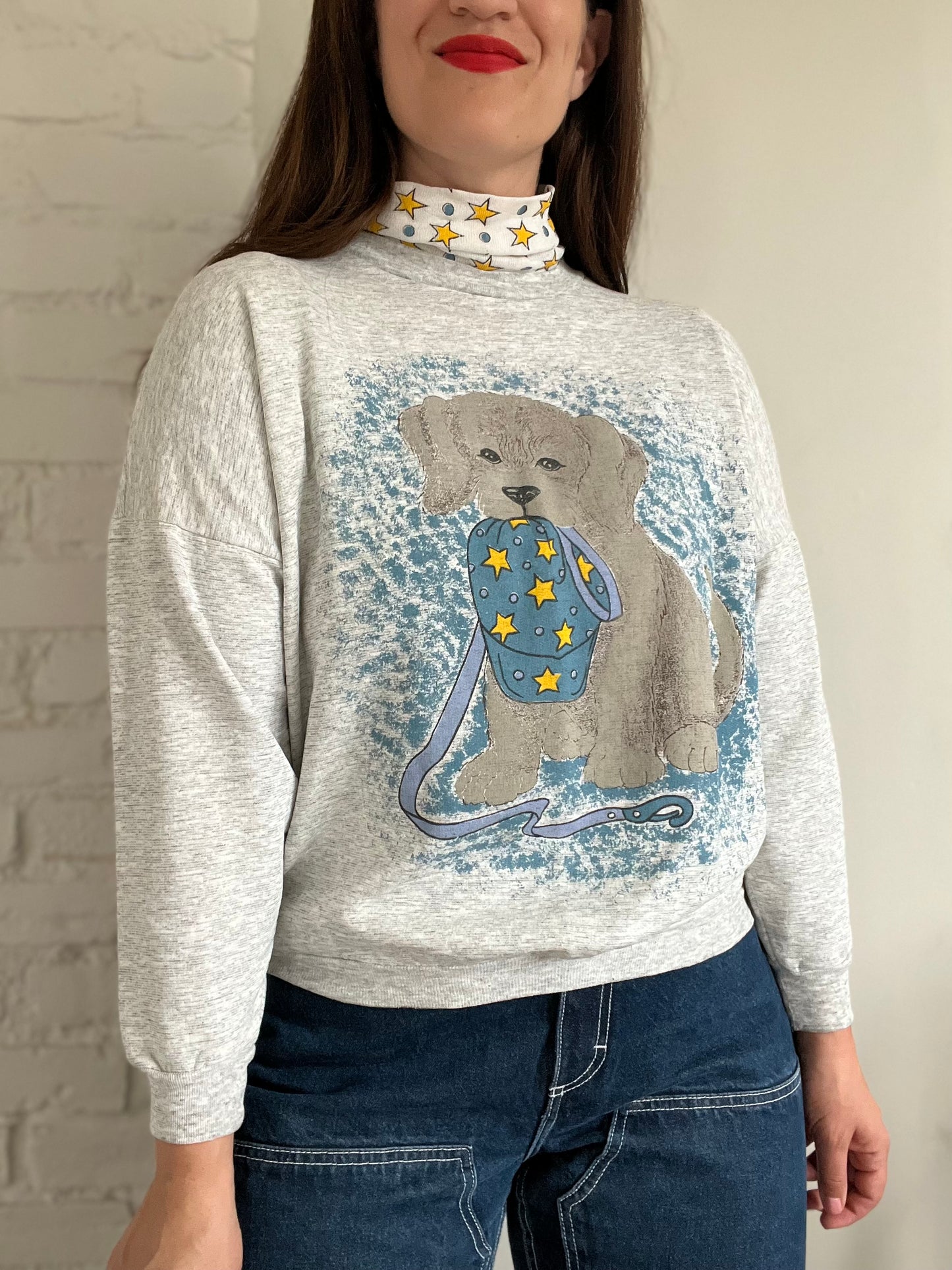 Puppy Magic Stars Sweatshirt - Size M