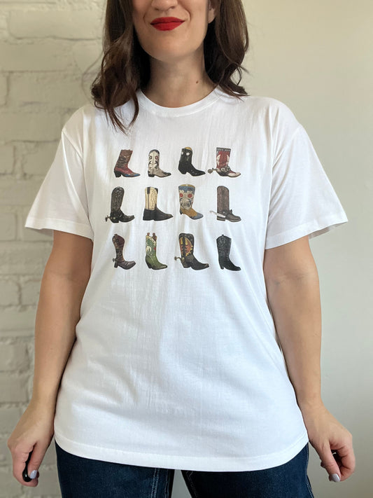 Western Cowboy Boot T-Shirt - Size XL