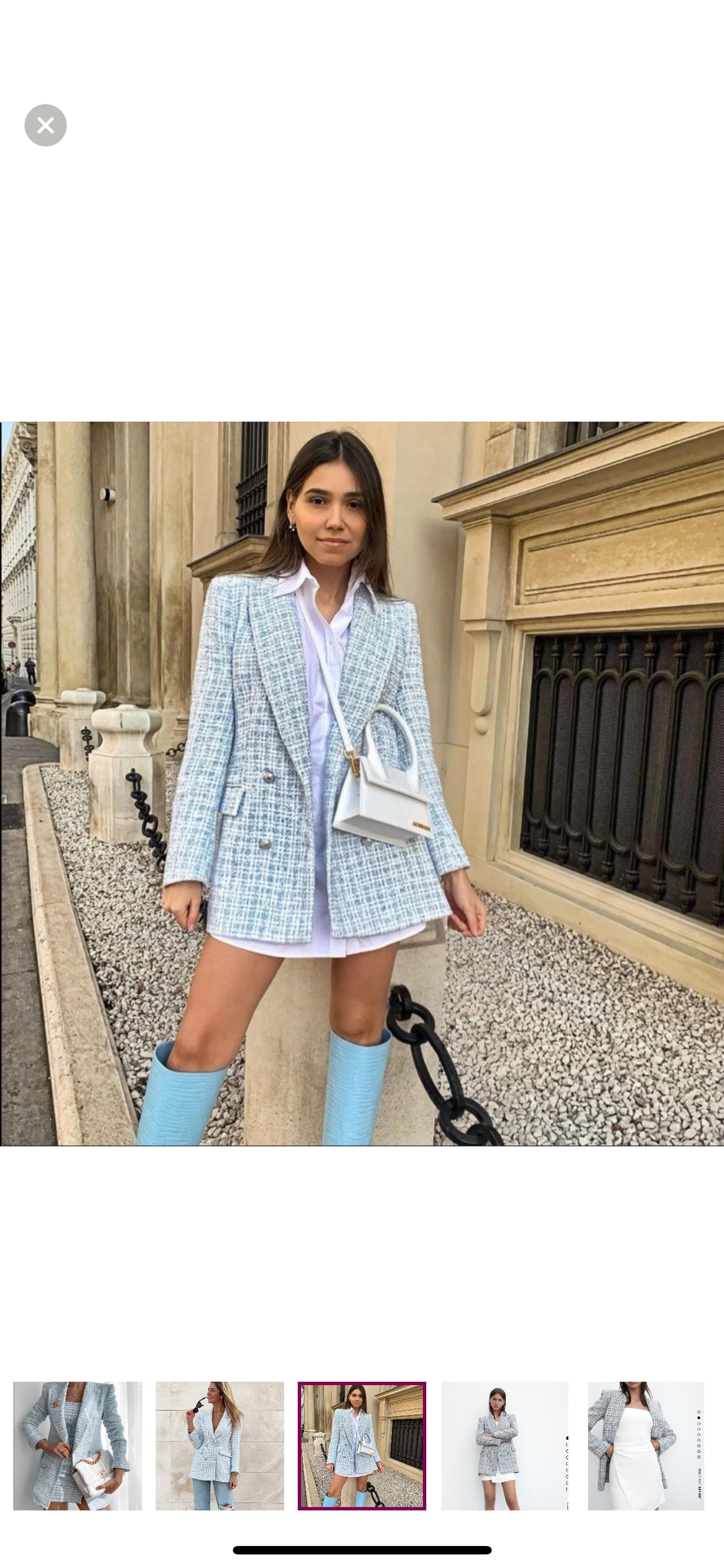 Textured Double Breasted Blazer - XL