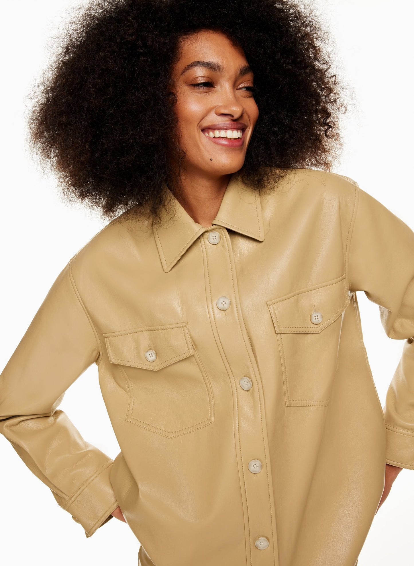 Wilfred Ganna Vegan Leather Shirt - Sz. L