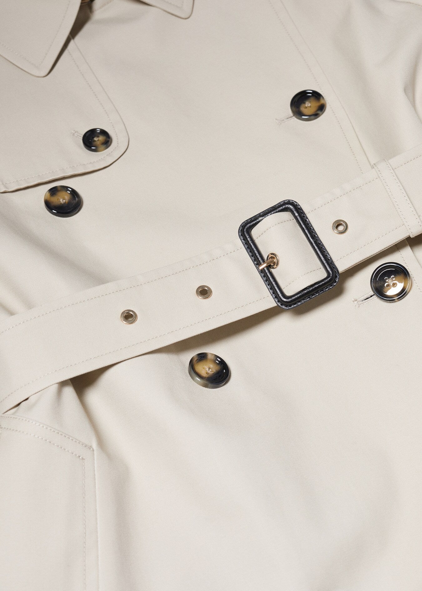 MANGO Trench Coat with Belt - Size M