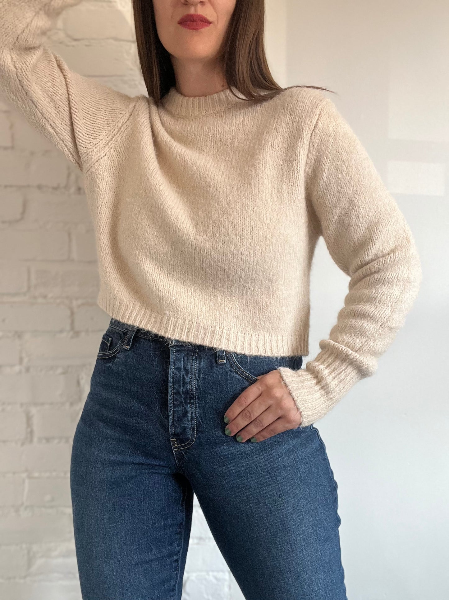 Cropped Neutral Knit - Size M