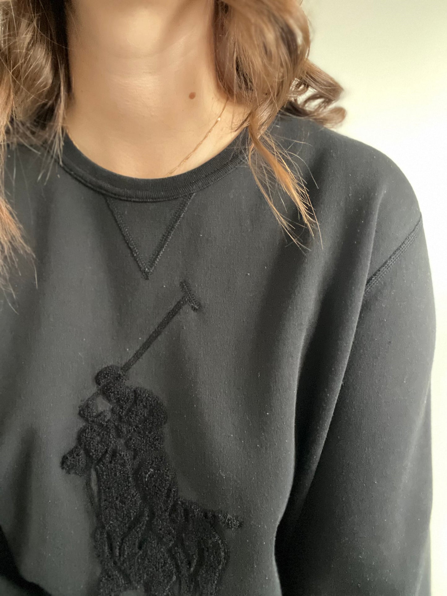 Polo Pony Double-Knit Sweatshirt - Sz. L/XL