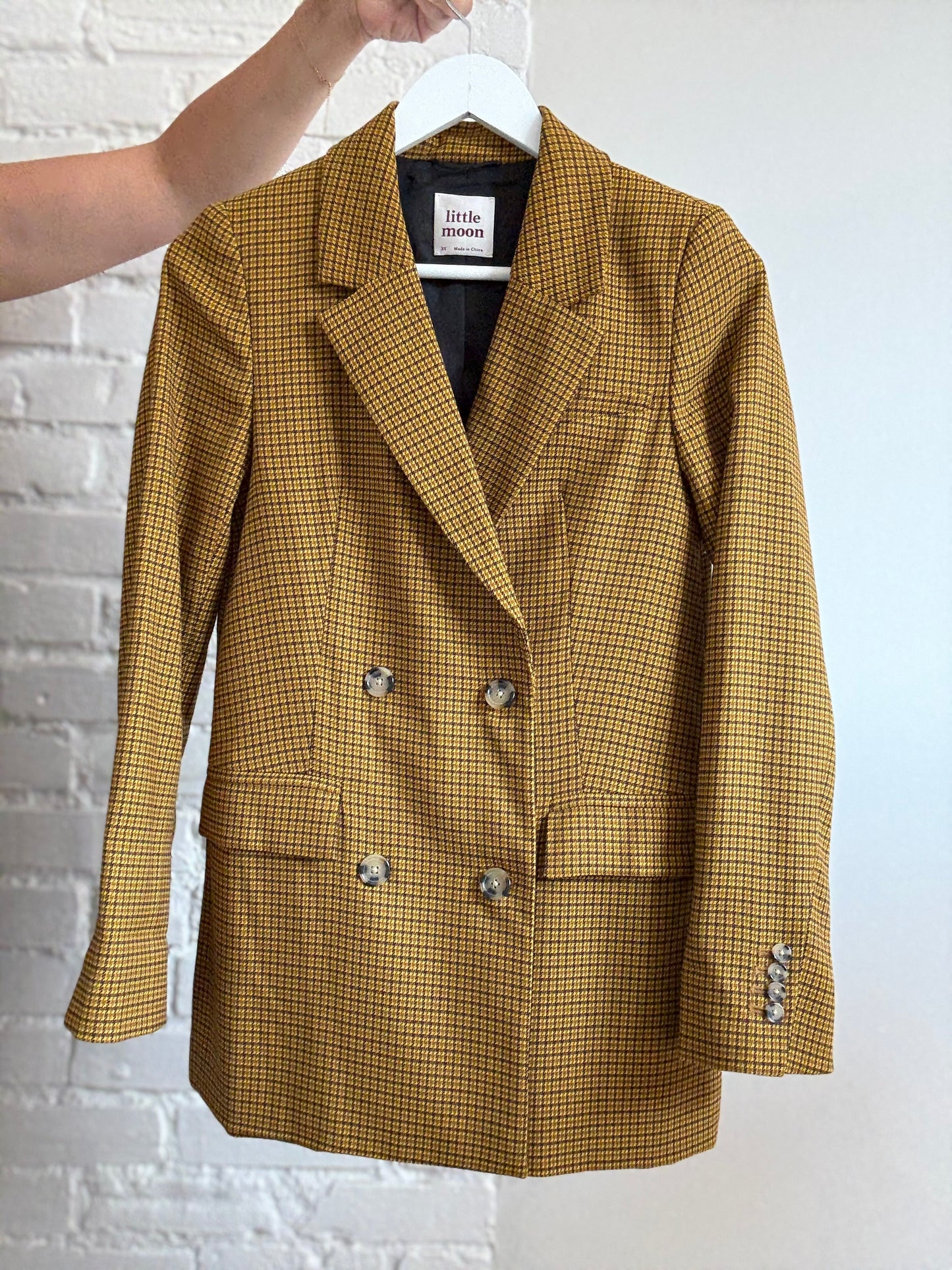 Little Moon Caluna Check Blazer - Size XS