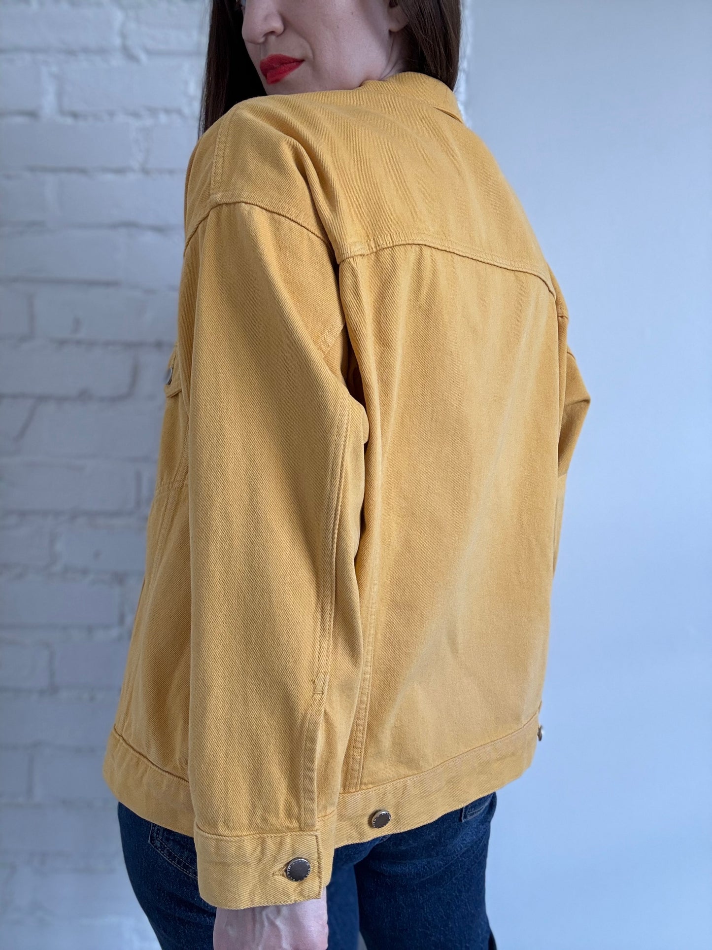 Mustard Yellow Denim Jacket - Sz. M