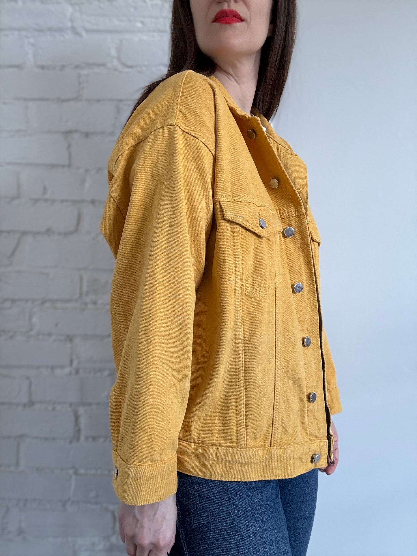 Mustard Yellow Denim Jacket - Sz. M