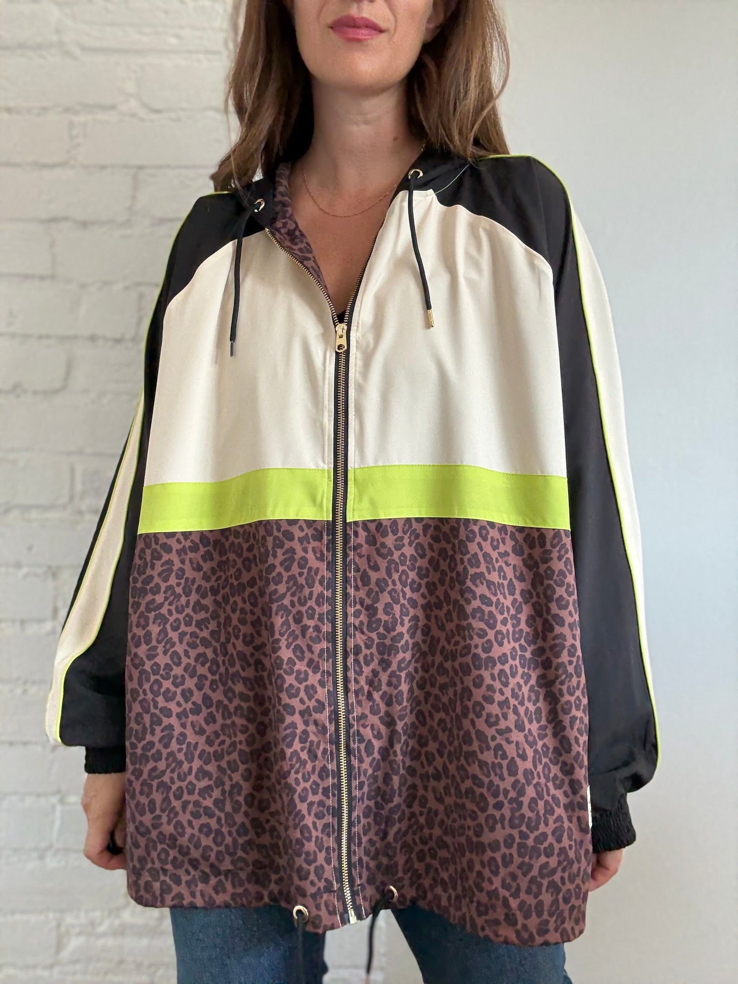 Never Fully Dressed Leopard Windbreaker - Size 20