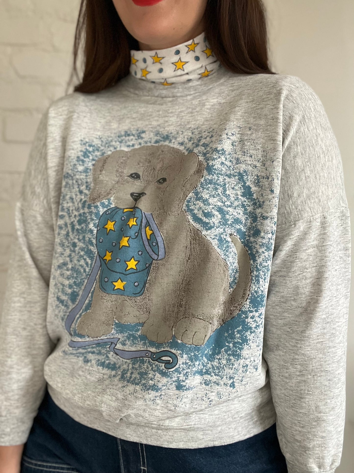 Puppy Magic Stars Sweatshirt - Size M