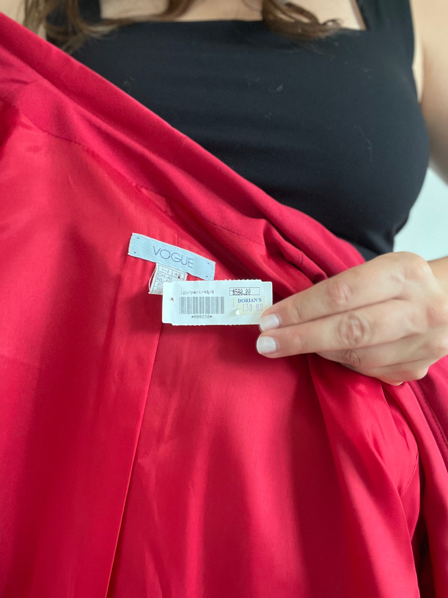 Vogue Red Swarovski Blazer - M