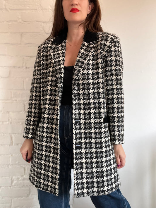 Vintage Hound's-tooth Jacket - L