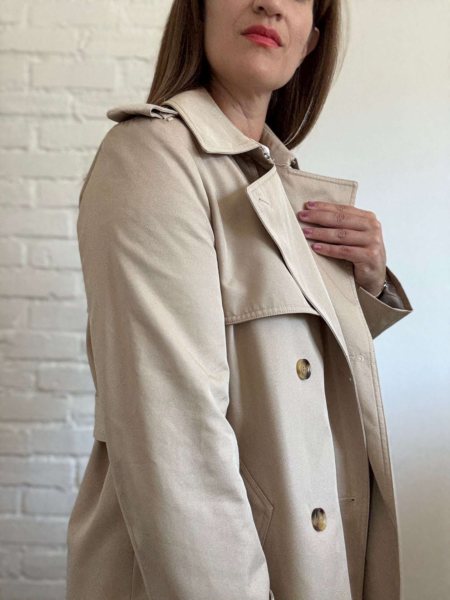 MANGO Trench Coat with Belt - Size M